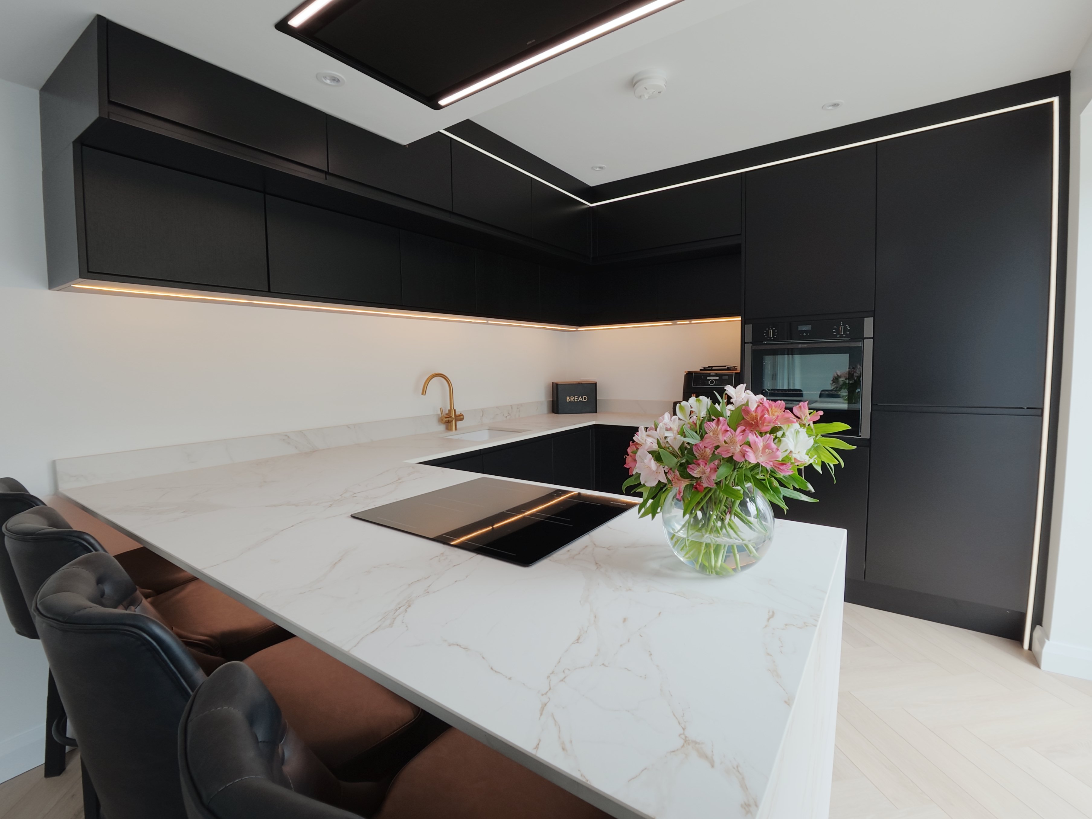 Strada Painted · Cannon Black kitchen by NI Kitchen Works